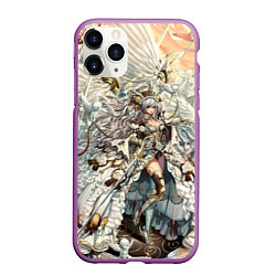 Чехол iPhone 11 Pro матовый Anime angel, цвет: 3D-фиолетовый