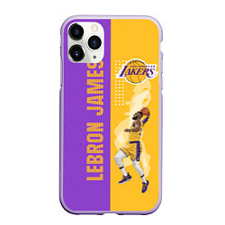 Чехол iPhone 11 Pro матовый Леброн NBA, цвет: 3D-светло-сиреневый