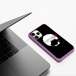 Чехол iPhone 11 Pro матовый Whats 1000 minus 7 Kaneki, цвет: 3D-фиолетовый — фото 2