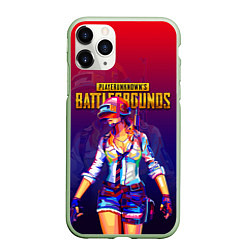 Чехол iPhone 11 Pro матовый PUBG GIRL ПАБГ ДЕВУШКА