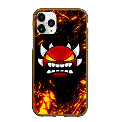 Чехол iPhone 11 Pro матовый Geometry Dash Demon Z