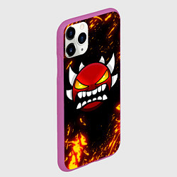 Чехол iPhone 11 Pro матовый Geometry Dash: Demon Z, цвет: 3D-фиолетовый — фото 2
