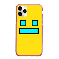 Чехол iPhone 11 Pro матовый Geometry Dash: Smile, цвет: 3D-малиновый