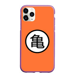 Чехол iPhone 11 Pro матовый Сон Гоку знак, цвет: 3D-фиолетовый