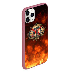 Чехол iPhone 11 Pro матовый Path of Exile Logo Путь изгнанника Лого Z, цвет: 3D-малиновый — фото 2