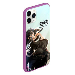 Чехол iPhone 11 Pro матовый Муичиро Токито Kimetsu no Yaiba, цвет: 3D-фиолетовый — фото 2