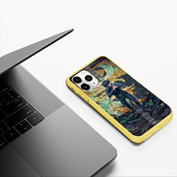 Чехол iPhone 11 Pro матовый Anime art, цвет: 3D-желтый — фото 2