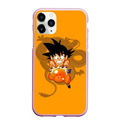 Чехол iPhone 11 Pro матовый Kid Goku, цвет: 3D-розовый