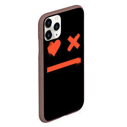 Чехол iPhone 11 Pro матовый Smile Love Death and Robots, цвет: 3D-коричневый — фото 2