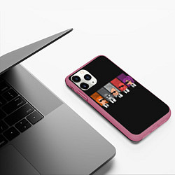 Чехол iPhone 11 Pro матовый Agents Futurama, цвет: 3D-малиновый — фото 2