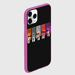 Чехол iPhone 11 Pro матовый Agents Futurama, цвет: 3D-фиолетовый — фото 2