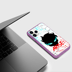 Чехол iPhone 11 Pro матовый СОН ДЖИН ВУ SOLO LEVELING, цвет: 3D-фиолетовый — фото 2