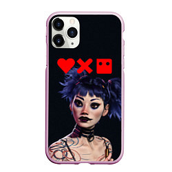 Чехол iPhone 11 Pro матовый Love, Death and Robots Lora Z, цвет: 3D-розовый