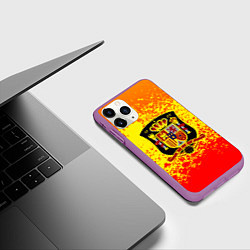 Чехол iPhone 11 Pro матовый Сборная Испании, цвет: 3D-фиолетовый — фото 2
