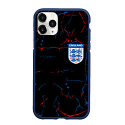 Чехол iPhone 11 Pro матовый Сборная Англии, цвет: 3D-тёмно-синий