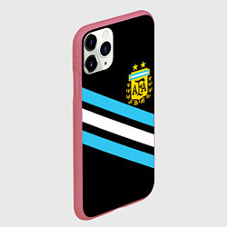 Чехол iPhone 11 Pro матовый Сборная Аргентины, цвет: 3D-малиновый — фото 2