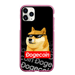 Чехол iPhone 11 Pro матовый DOGECOIN DOGE ДОГИКОИН
