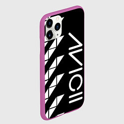 Чехол iPhone 11 Pro матовый AVICII ГЕОМЕТРИЯ, цвет: 3D-фиолетовый — фото 2