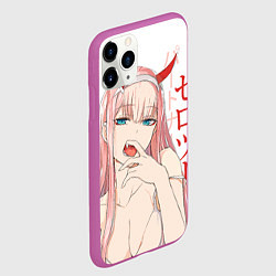 Чехол iPhone 11 Pro матовый Darling in the Franxx Zero Two, цвет: 3D-фиолетовый — фото 2