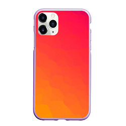 Чехол iPhone 11 Pro матовый Градиент заря, цвет: 3D-сиреневый
