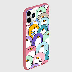 Чехол iPhone 11 Pro матовый Пингвины, цвет: 3D-малиновый — фото 2