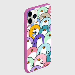 Чехол iPhone 11 Pro матовый Пингвины, цвет: 3D-фиолетовый — фото 2