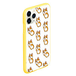 Чехол iPhone 11 Pro матовый Собаки Корги, цвет: 3D-желтый — фото 2