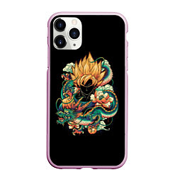 Чехол iPhone 11 Pro матовый Dragon Ball Retro Style, цвет: 3D-розовый