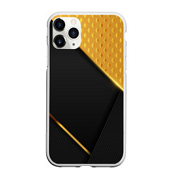 Чехол iPhone 11 Pro матовый 3D BLACK & GOLD, цвет: 3D-белый