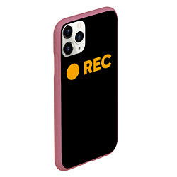 Чехол iPhone 11 Pro матовый REC, цвет: 3D-малиновый — фото 2