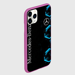 Чехол iPhone 11 Pro матовый Mercedes Мерседес Неон, цвет: 3D-фиолетовый — фото 2