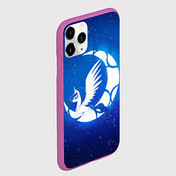 Чехол iPhone 11 Pro матовый Лунная пони, цвет: 3D-фиолетовый — фото 2