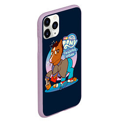 Чехол iPhone 11 Pro матовый Pony x Bojack, цвет: 3D-сиреневый — фото 2