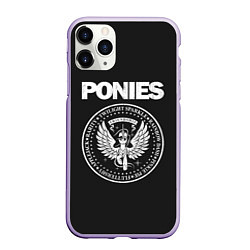 Чехол iPhone 11 Pro матовый Pony x Ramones, цвет: 3D-светло-сиреневый