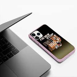 Чехол iPhone 11 Pro матовый FIGHT TIGER тигр боец, цвет: 3D-розовый — фото 2