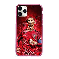 Чехол iPhone 11 Pro матовый Cristiano Ronaldo Portugal