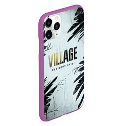 Чехол iPhone 11 Pro матовый Resident Evil Village Crow, цвет: 3D-фиолетовый — фото 2