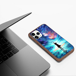 Чехол iPhone 11 Pro матовый Дотянуться до космоса, цвет: 3D-коричневый — фото 2