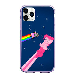 Чехол iPhone 11 Pro матовый Nyan cat x Pony, цвет: 3D-светло-сиреневый