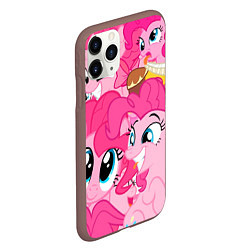 Чехол iPhone 11 Pro матовый Pinkie Pie pattern, цвет: 3D-коричневый — фото 2