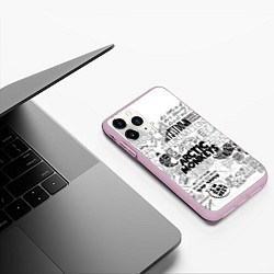 Чехол iPhone 11 Pro матовый Arctic Monkeys, цвет: 3D-розовый — фото 2