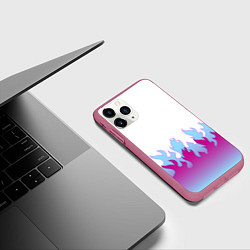 Чехол iPhone 11 Pro матовый ПЛАМЯ 1 0, цвет: 3D-малиновый — фото 2