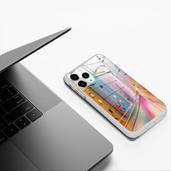 Чехол iPhone 11 Pro матовый Город, цвет: 3D-белый — фото 2