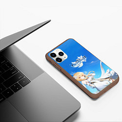 Чехол iPhone 11 Pro матовый Genshin Impact Lumine, цвет: 3D-коричневый — фото 2