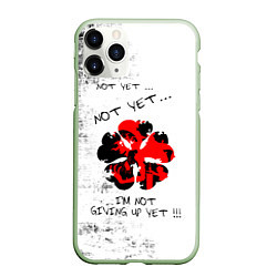 Чехол iPhone 11 Pro матовый Non yet Non yet Im not giving up yet!!!, цвет: 3D-салатовый