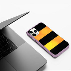 Чехол iPhone 11 Pro матовый Георгиевская лента, цвет: 3D-сиреневый — фото 2