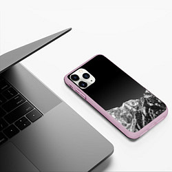 Чехол iPhone 11 Pro матовый ГОРЫ В МОЕМ СЕРДЦЕ КАМУФЛЯЖ, цвет: 3D-розовый — фото 2
