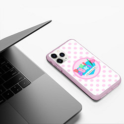 Чехол iPhone 11 Pro матовый Doki Doki Literature Club, цвет: 3D-розовый — фото 2