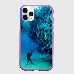Чехол iPhone 11 Pro матовый Фото дайвинг