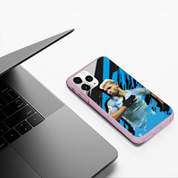 Чехол iPhone 11 Pro матовый Серхио Агуэро, цвет: 3D-розовый — фото 2